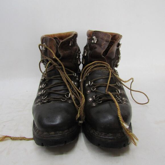 Mens Size 7.5 D Brown Leather Lace Up Outdoor Work Boots